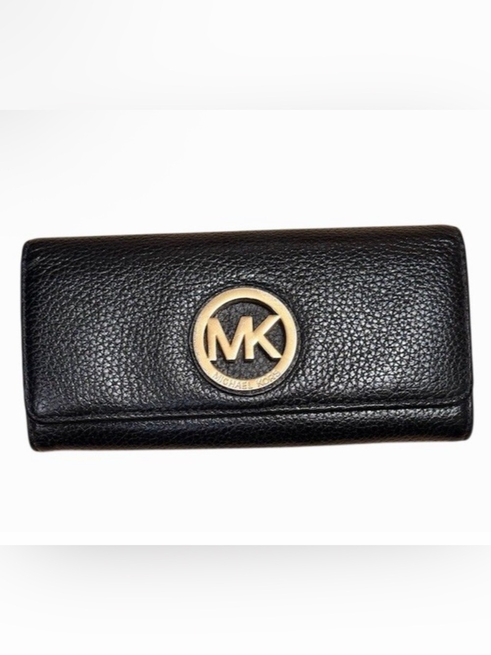 Michael Kors Black Fulton Flap Continental Wallet